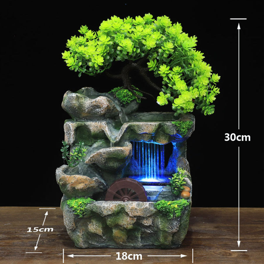 Natural Mini Tree Waterfall Desk Fountain - Image 4