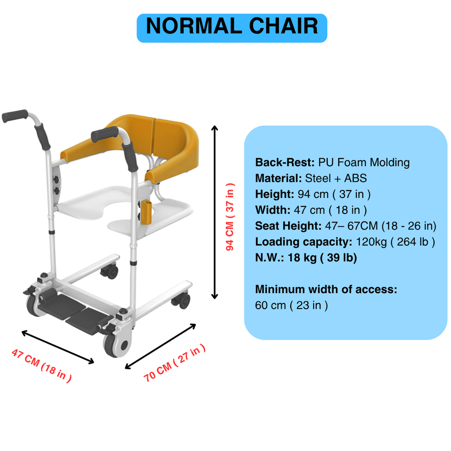 Elderly Patient Transfer Lift Handicapped Wheelchair - Image 15