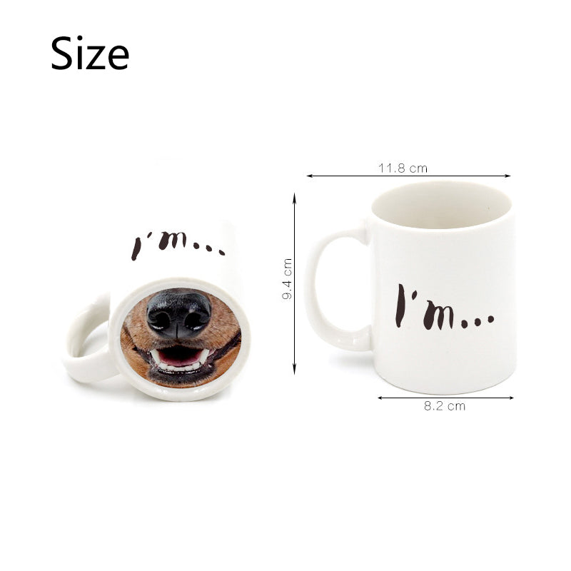 Ceramic Dog Nose Coffee Mug