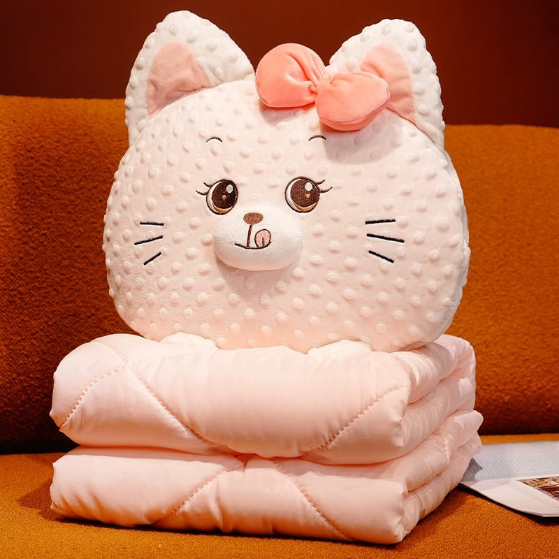 Cuddle Ready Cute Cartoon Pillow Blanket - Image 9