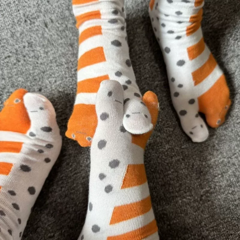 Playful Eel Stripe Cozy Crew Socks - Image 4