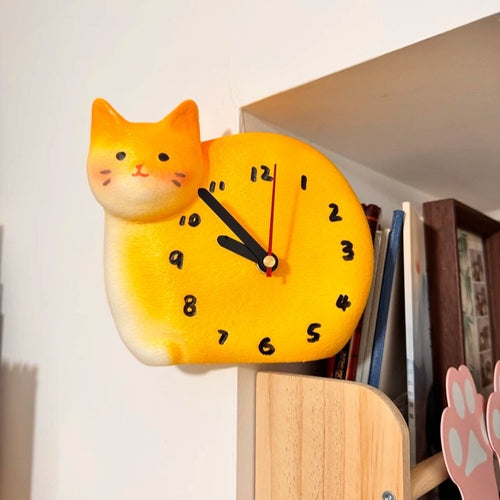 Purrfect Timing 3D Corner Cat Clock