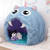 Purple Plush Monster Playhouse Indoor Kids Tent - Image 8