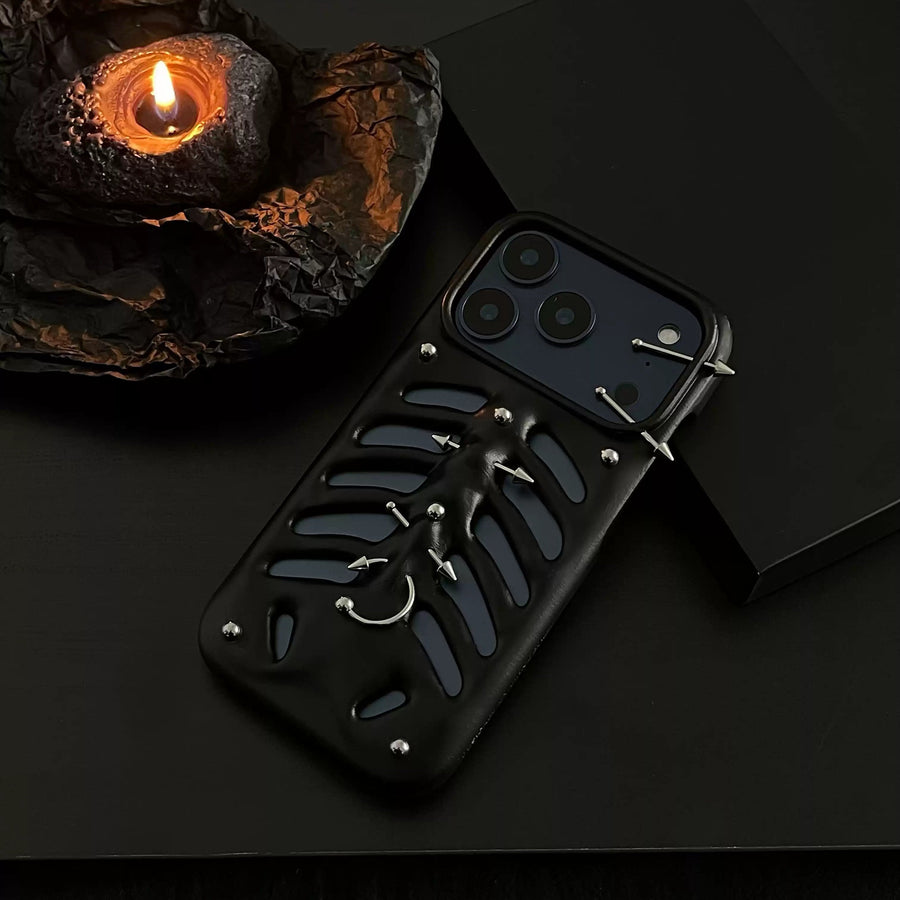 Gothic Ribcage Pierced Phone Case - Image 0