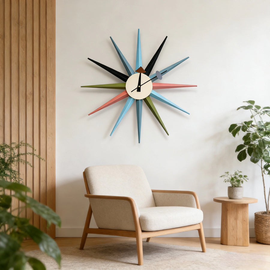 Modern Design Starburst Shape Wall Clock