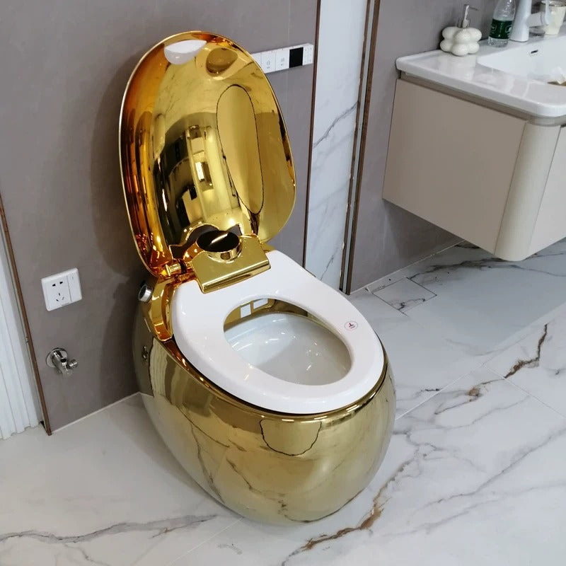 Golden Egg Shape Intelligent Auto Wash Toilet