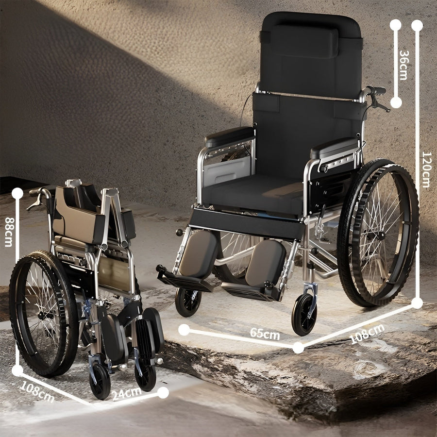 Easy Move Foldable Elderly Travel Wheelchair - Image 5