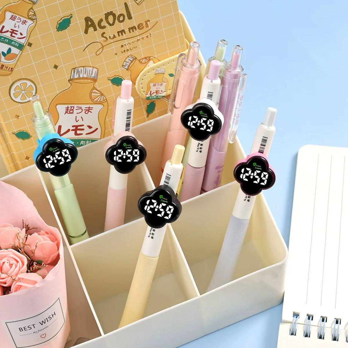 Four Leaf Clover Pen Tip LED Watch - Image 3