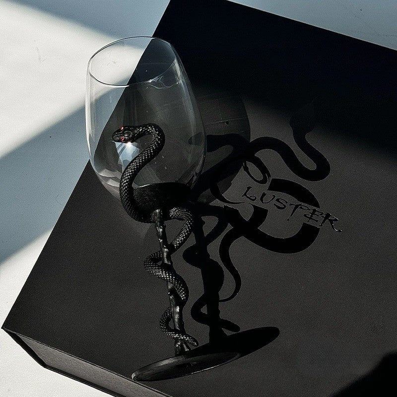 Black Snake Sculpted Wine Glass - Image 7
