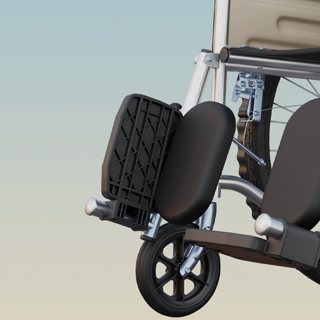 Easy Move Foldable Elderly Travel Wheelchair - Image 7