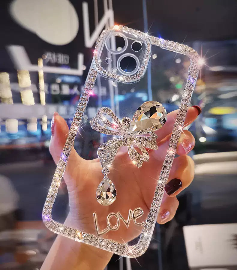 Sparkle Shell Diamond Bow iPhone Case - Image 6