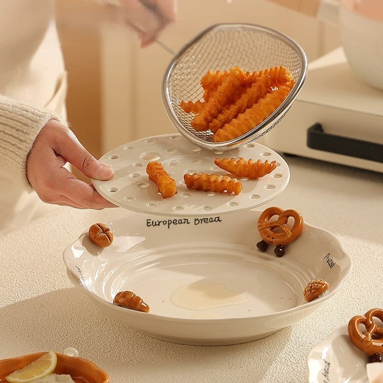 Korean Snacks Ceramic Cute Serving Plate - Image 2