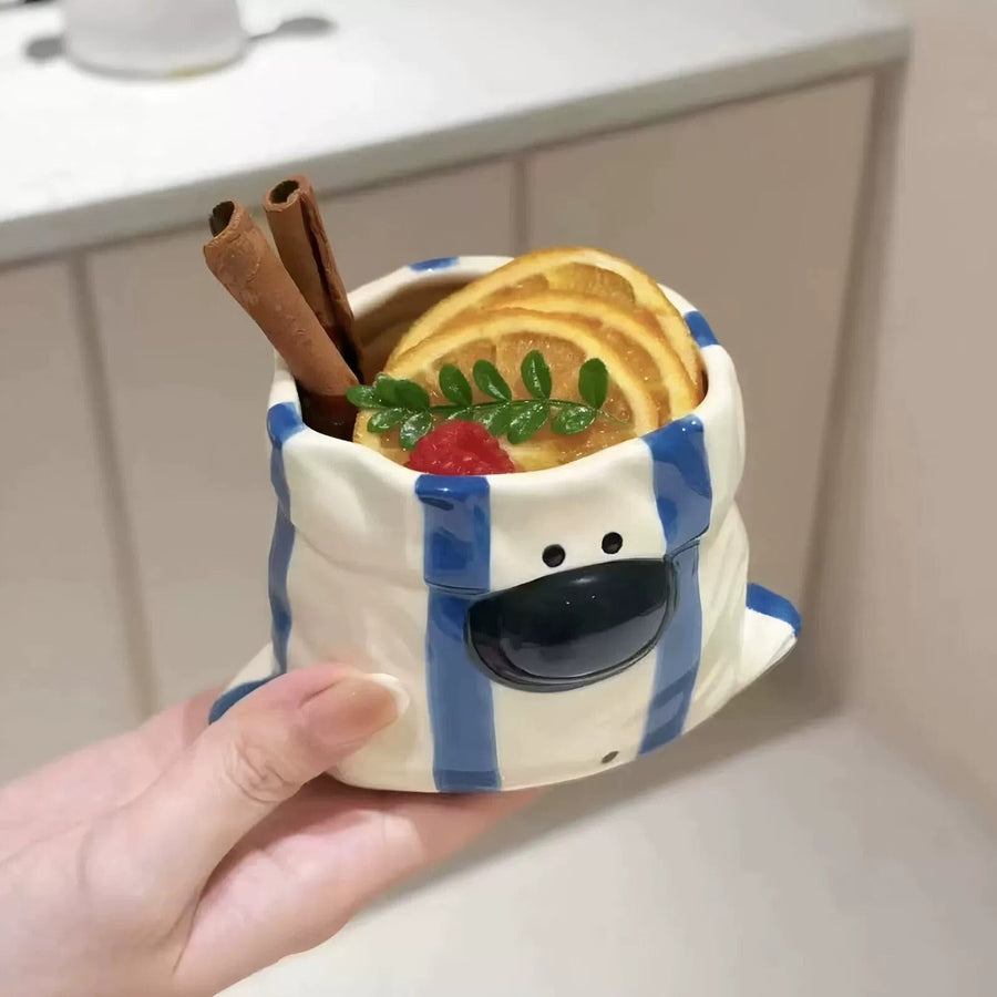 Puppy Bite Ceramic Snack Bowl Cup - Image 0