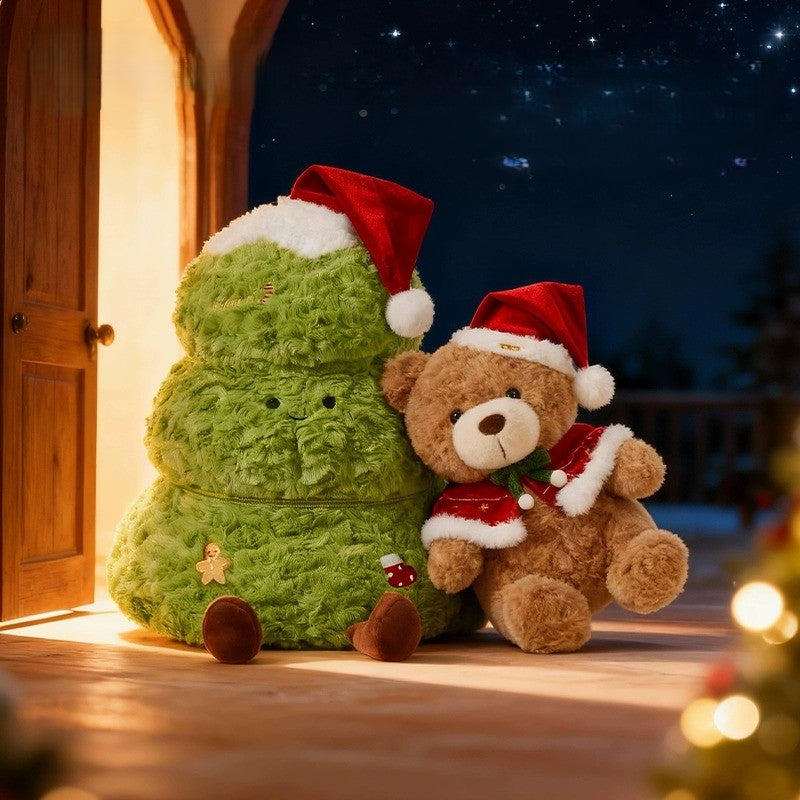 Hidden Surprise Christmas Tree Plush Bear - Image 0