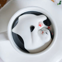 Sleeping Cat Surprise Bottom Ceramic Coffee Mug - Image 10