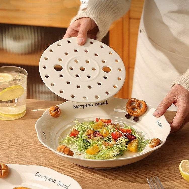 Korean Snacks Ceramic Cute Serving Plate - Image 1