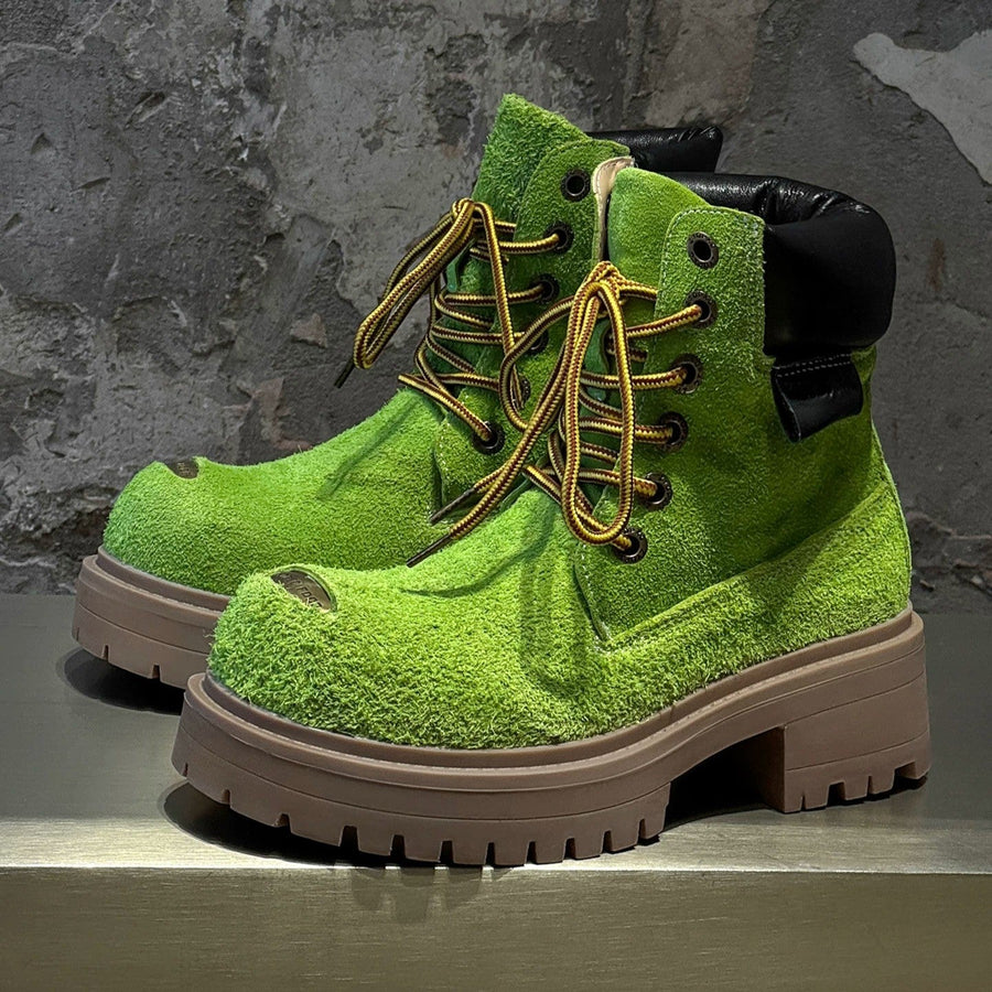 Mossy Green Anti-Slip Combat Boots - Image 0