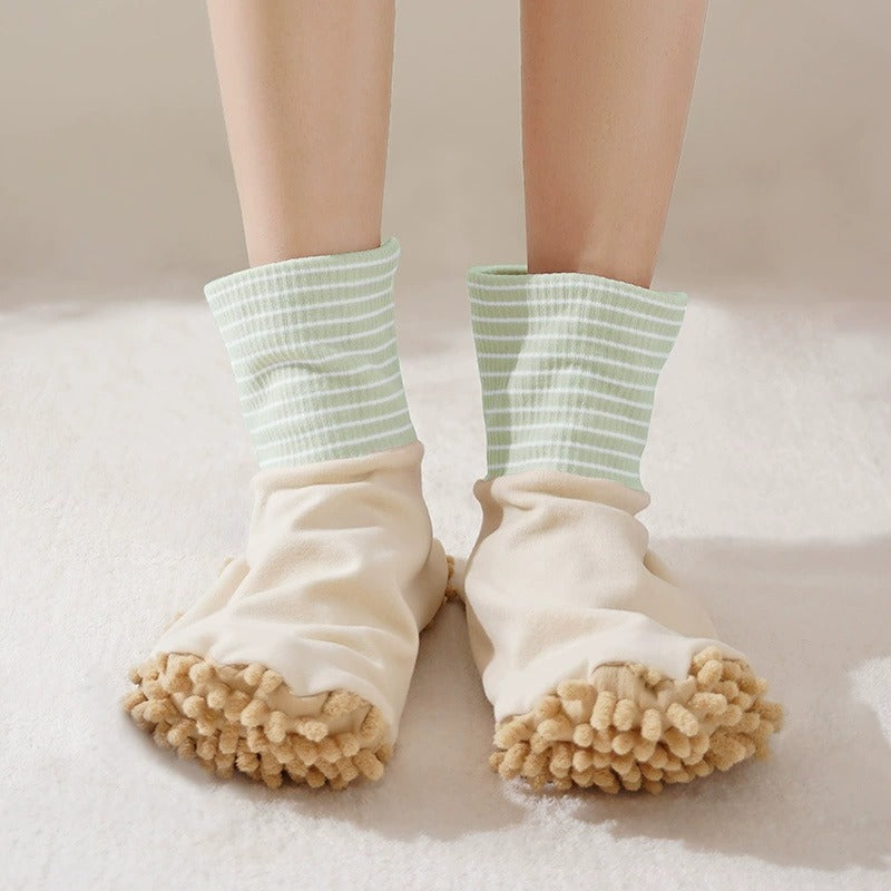 Clean & Walk Plush Mop Socks