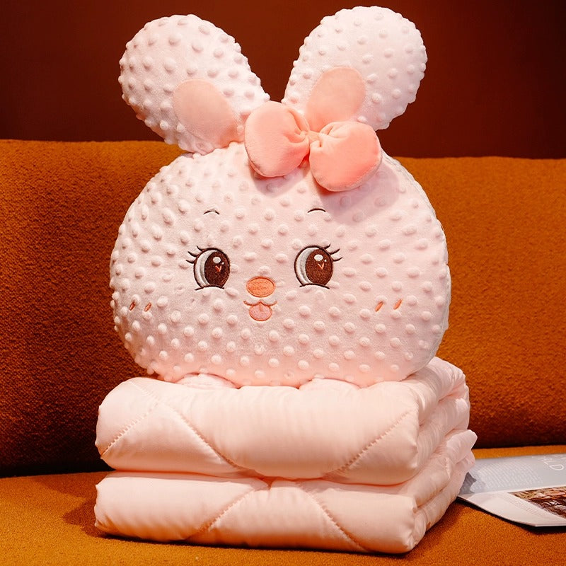 Cuddle Ready Cute Cartoon Pillow Blanket - Image 0
