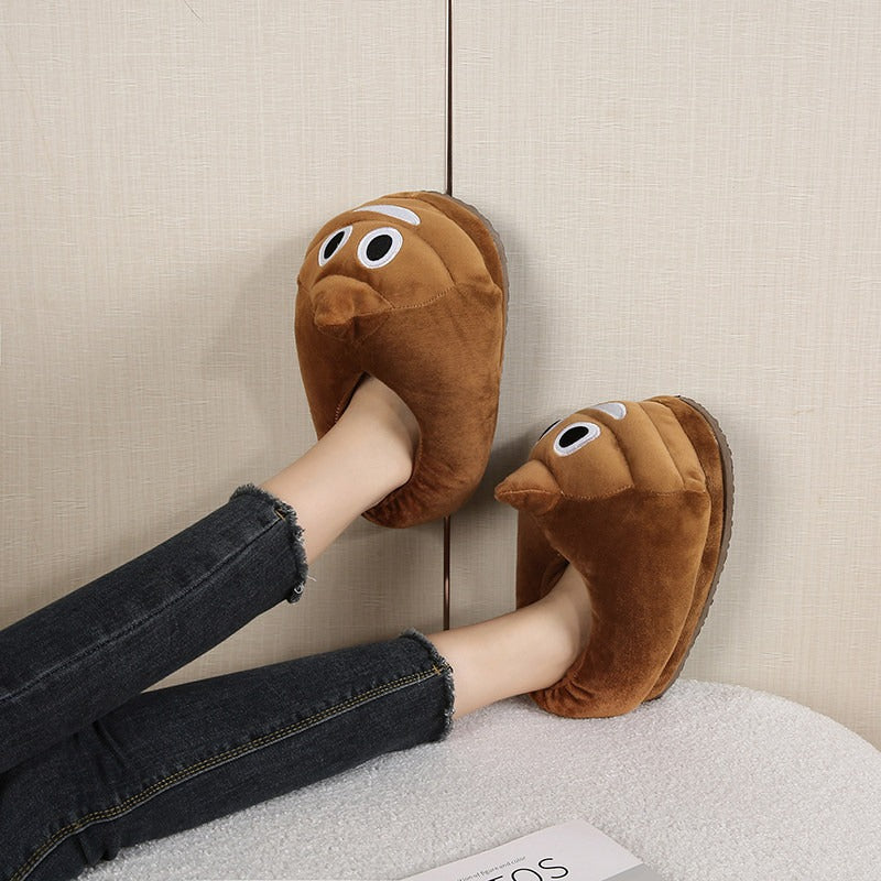 Funny Poop Warm Plush Slippers - Image 3