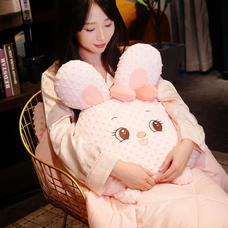 Cuddle Ready Cute Cartoon Pillow Blanket - Image 2