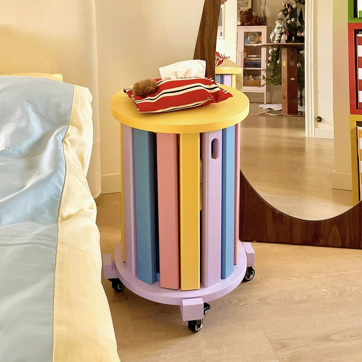 Stackable Rainbow Wooden Chair Table - Image 0