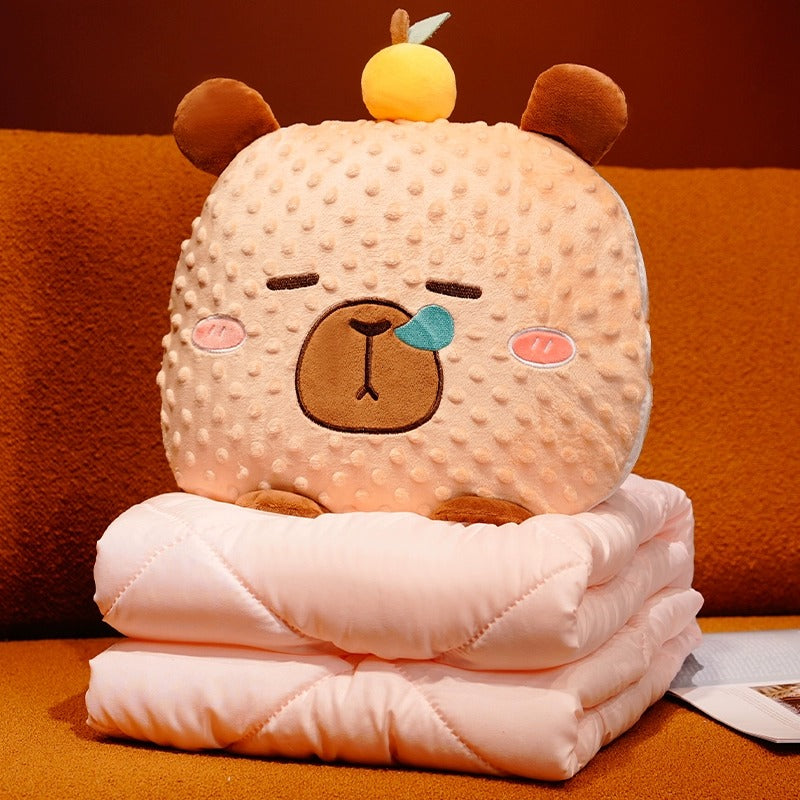 Cuddle Ready Cute Cartoon Pillow Blanket - Image 7