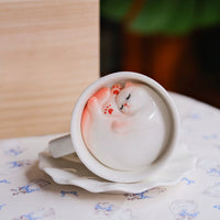 Sleeping Cat Surprise Bottom Ceramic Coffee Mug - Image 2