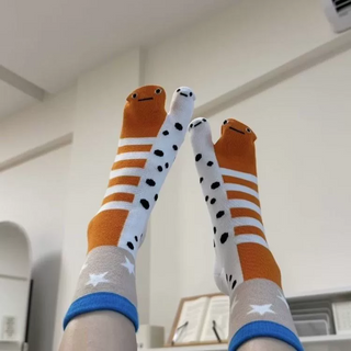 Playful Eel Stripe Cozy Crew Socks