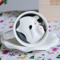 Sleeping Cat Surprise Bottom Ceramic Coffee Mug - Image 0