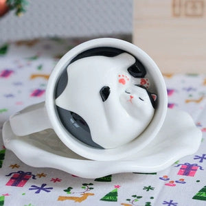 Sleeping Cat Surprise Bottom Ceramic Coffee Mug - Image 0