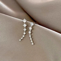 Korean Shiny Zircon Crystal Earrings - Image 1