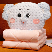 Cuddle Ready Cute Cartoon Pillow Blanket - Image 8
