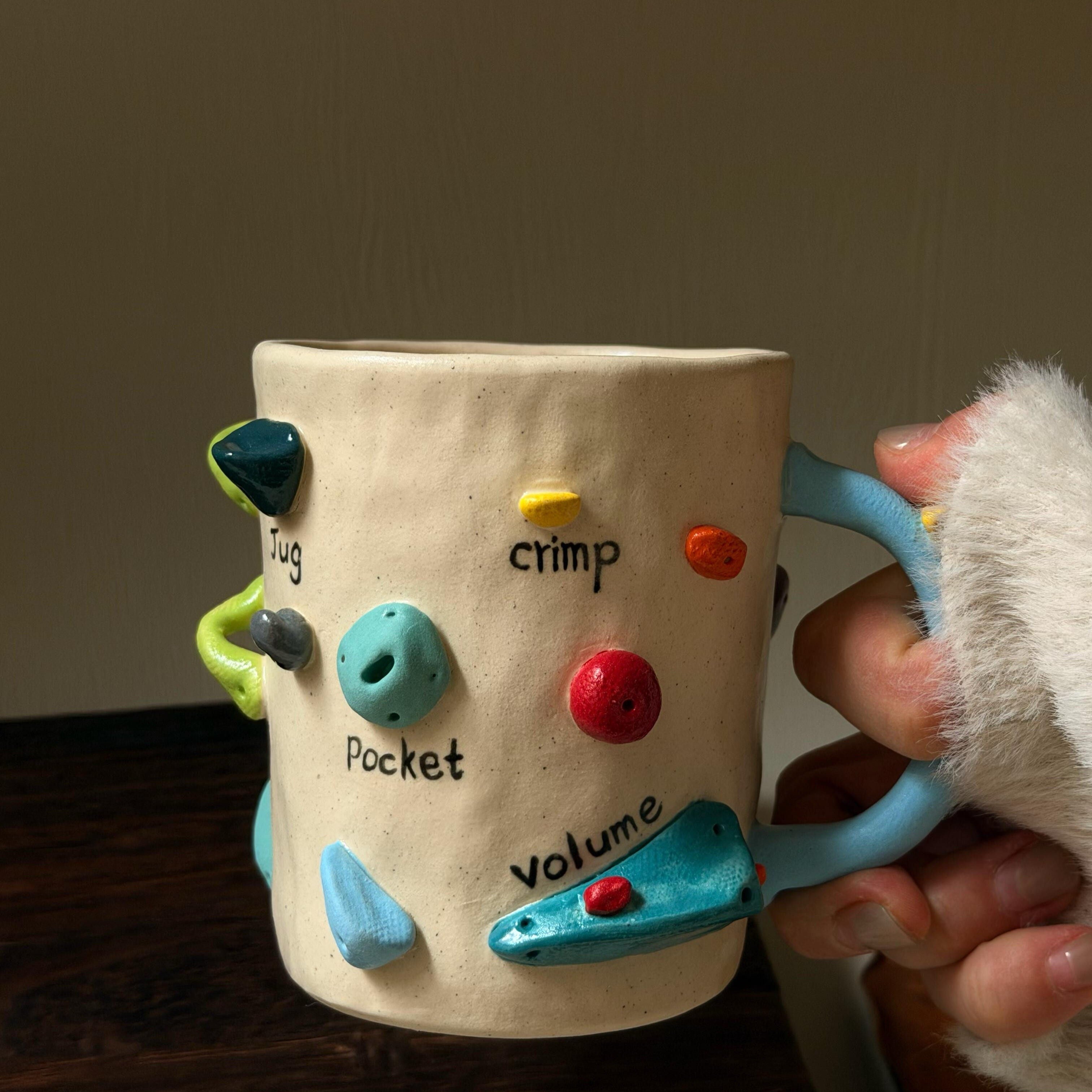 Rock Climbing Grip Handmade Mug - Image 4