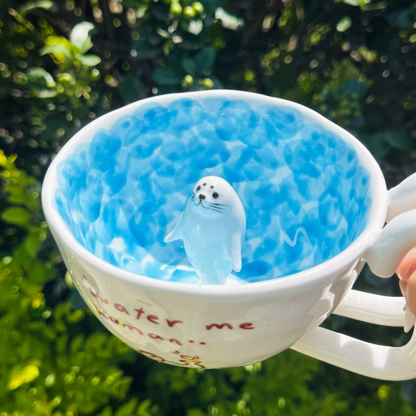 Tiny Seal Ocean Wave Coffee Mug - Image 1