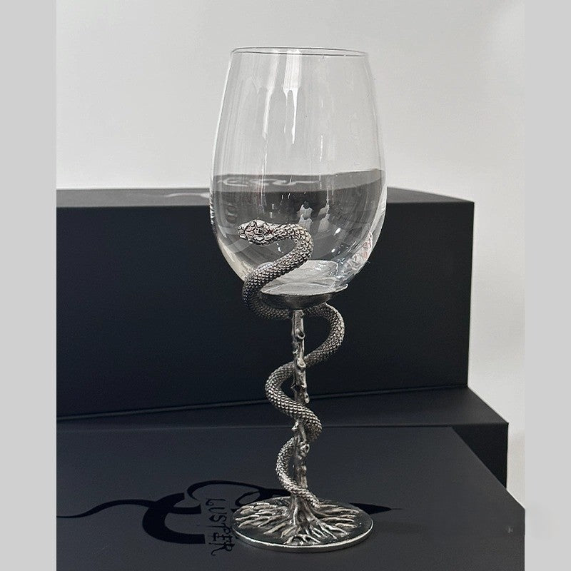 Black Snake Sculpted Wine Glass - Image 8