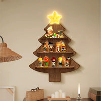 Cozy Christmas Wooden Tree Shelf - Image 3