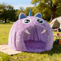 Purple Plush Monster Playhouse Indoor Kids Tent - Image 6