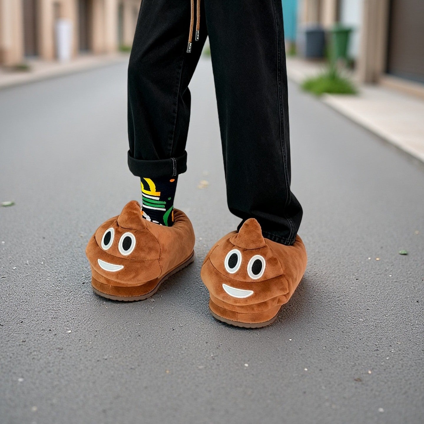 Funny Poop Warm Plush Slippers - Image 2