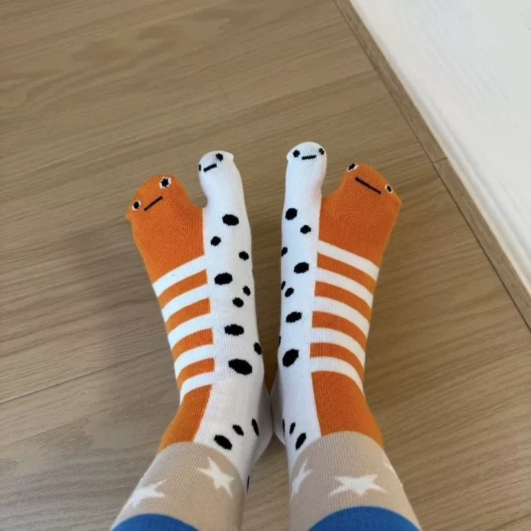 Playful Eel Stripe Cozy Crew Socks - Image 2