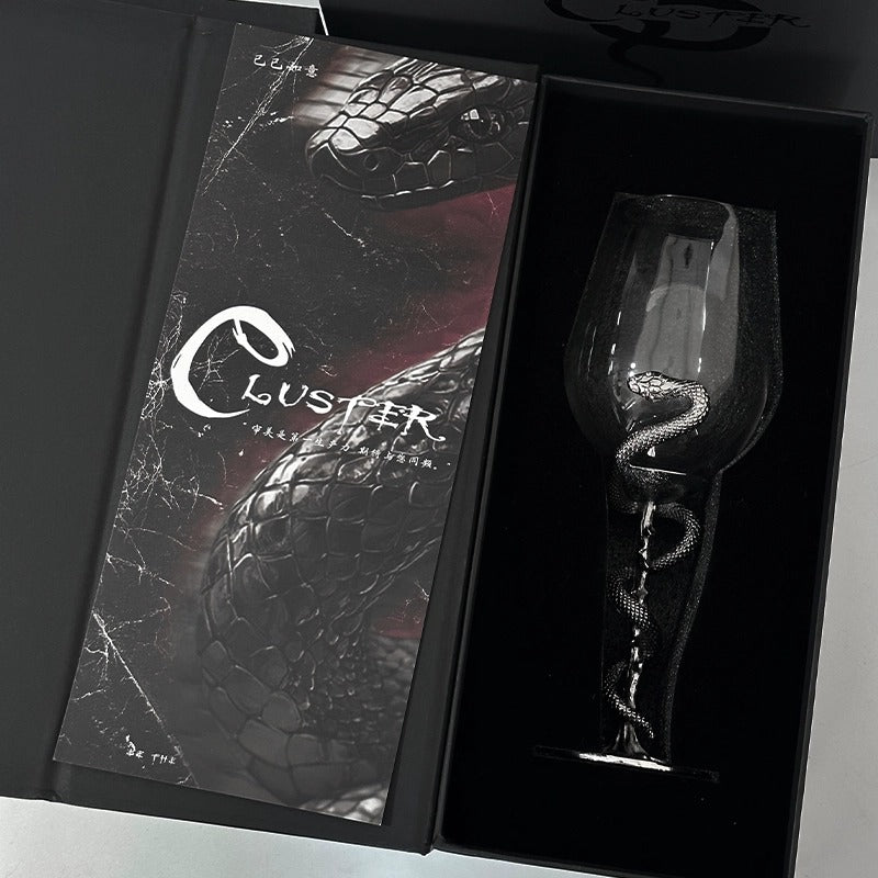 Black Snake Sculpted Wine Glass - Image 12