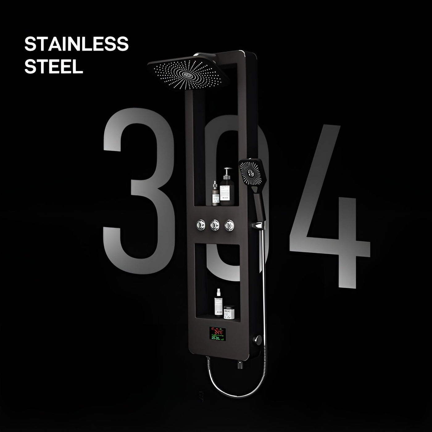 Smart Digital Display Elegant Rainfall Shower Set - Image 3