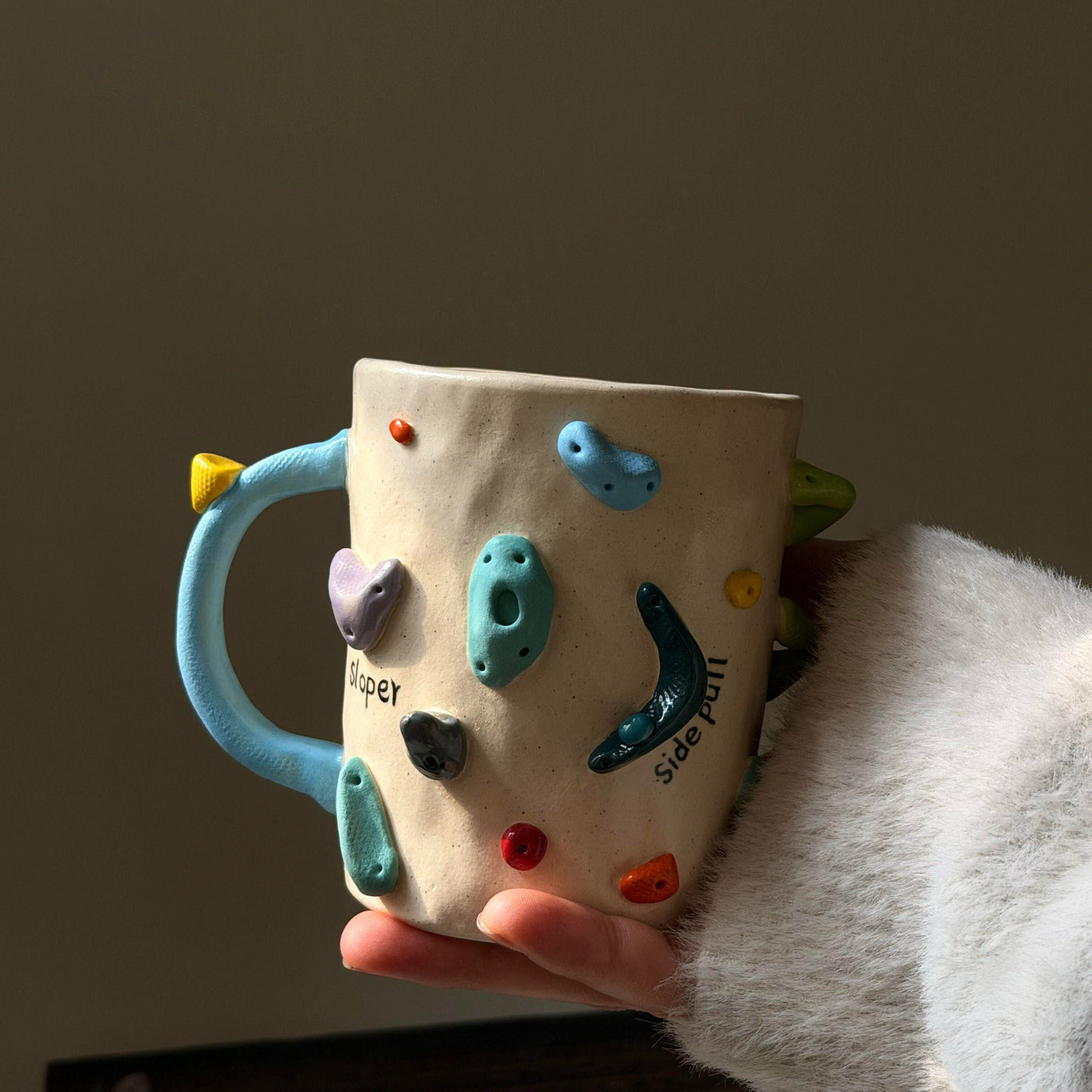 Rock Climbing Grip Handmade Mug - Image 3