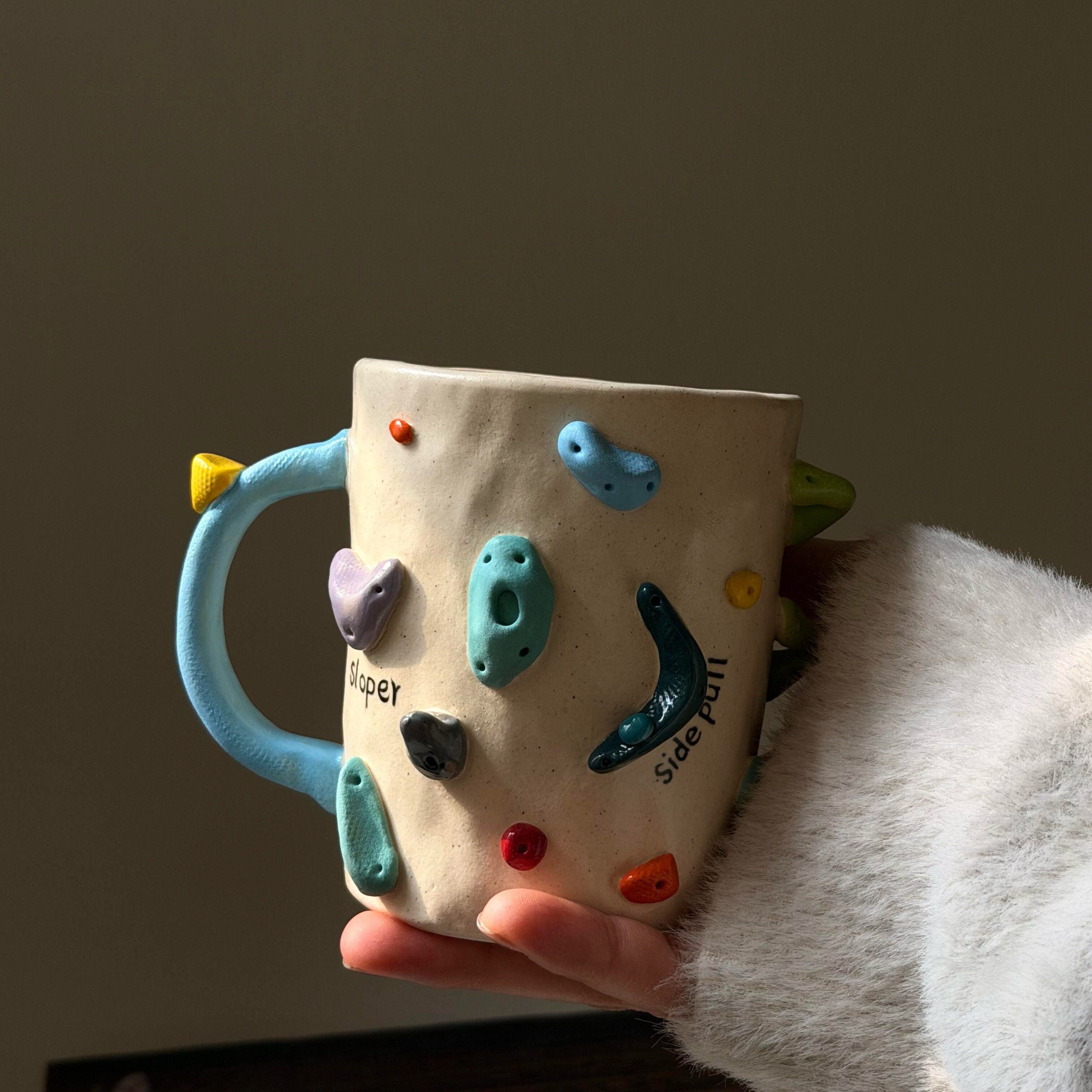 Rock Climbing Grip Handmade Mug - Image 3