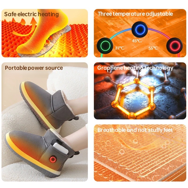 Warm Steps Rechargeable Heated Winter Shoes - Image 5