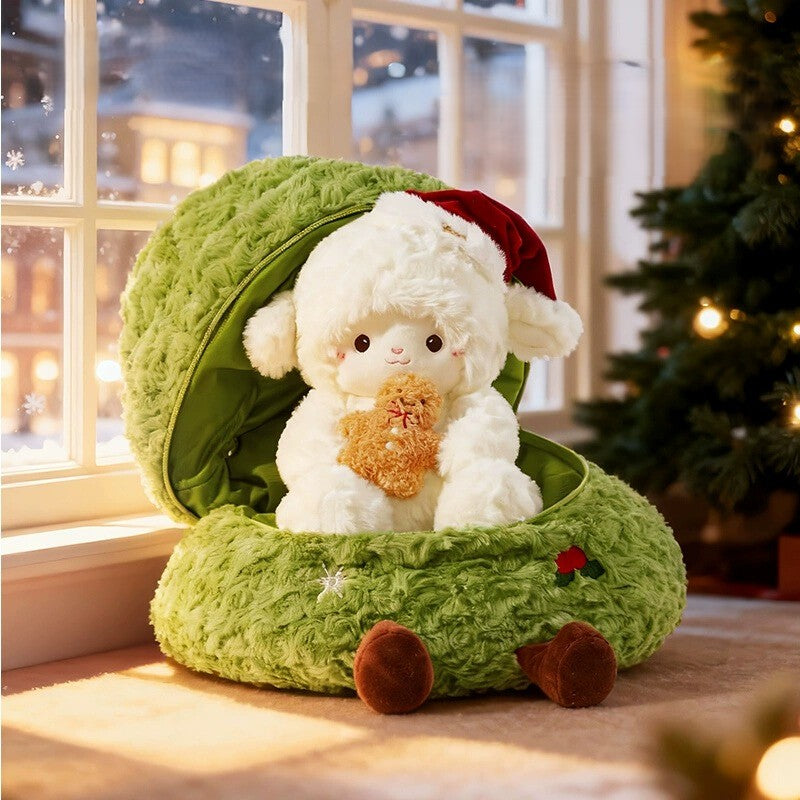 Hidden Surprise Christmas Tree Plush Bear - Image 1