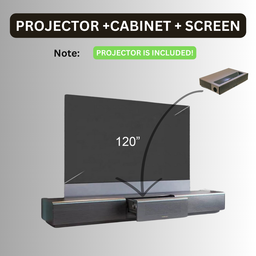 Ultra-Modern Motorized Screen Laser TV Console Cabinet