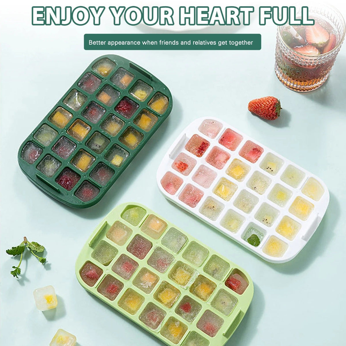 One-Press Ice Cube Maker Box