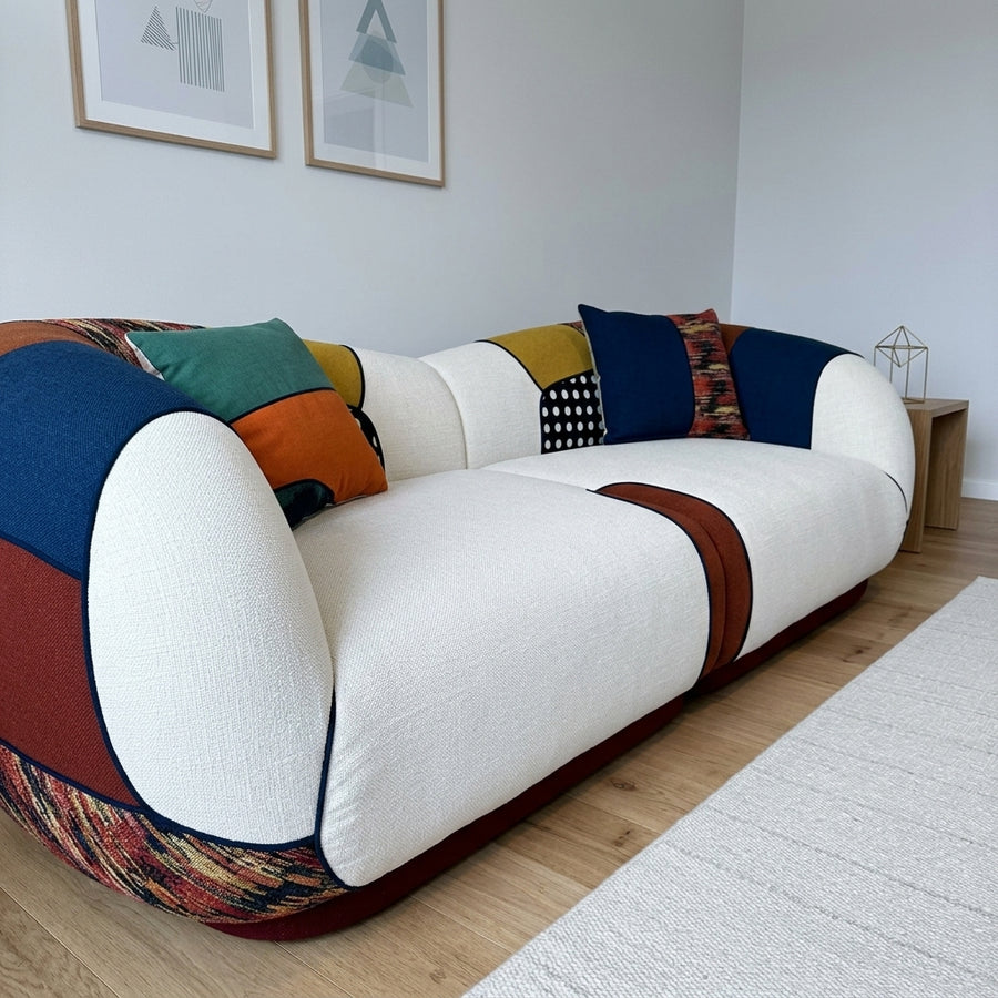 Matissero Sofa mit auffälligem Patchwork-Colorblocking