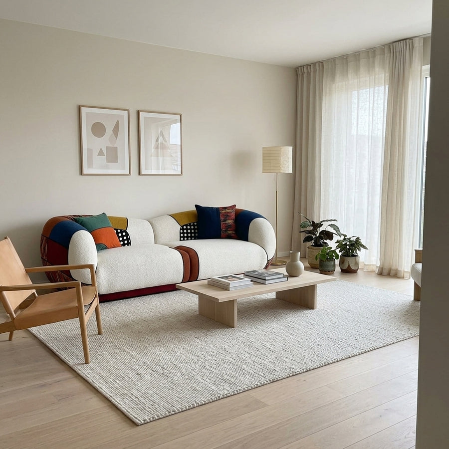 Matissero Sofa mit auffälligem Patchwork-Colorblocking